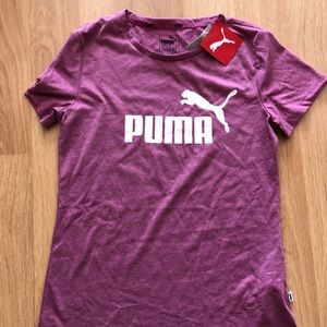 Pink puma shirt sleeve tee